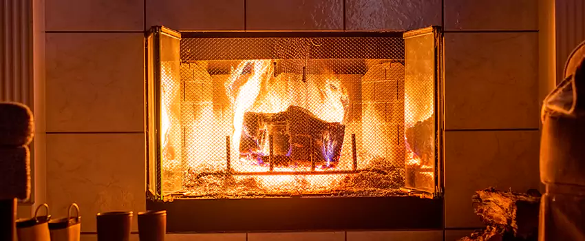 Mendota Hearth Landscape Fireplace Installation in Park Forest, Illinois